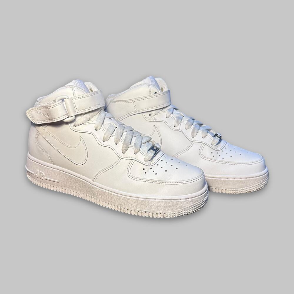 Nike Air Force 1 Mid ’07 Triple White Men’s Sneakers - Size 8